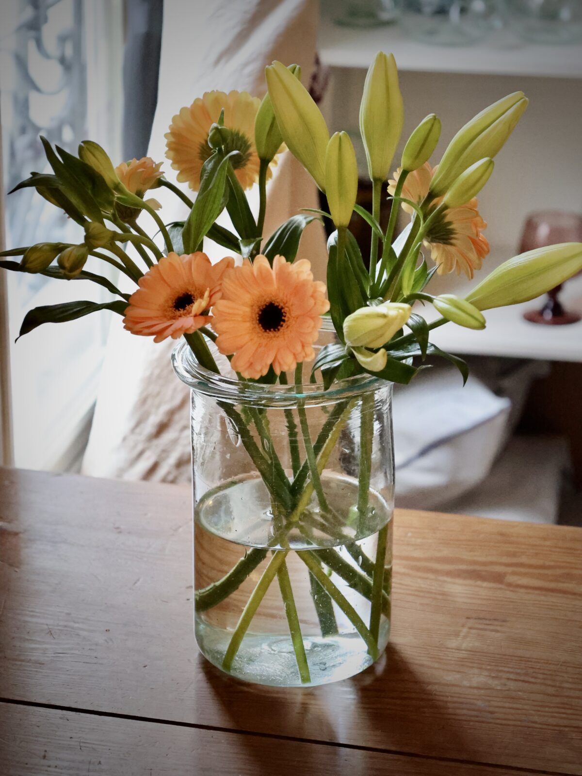 Handmade vase recycled glass