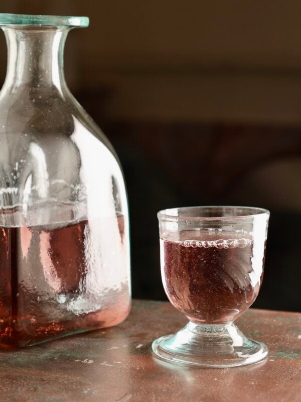 Handmade stemmed glass recycled glass