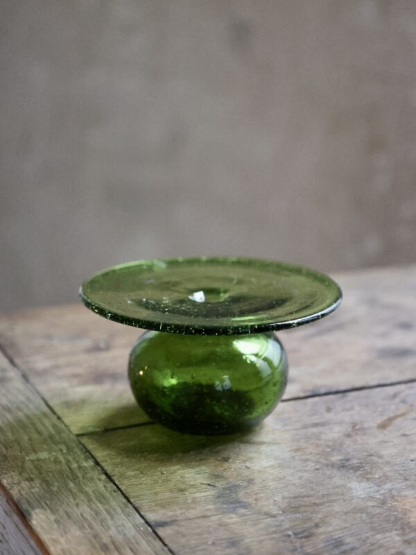 Handmade bud vase using recycled glass