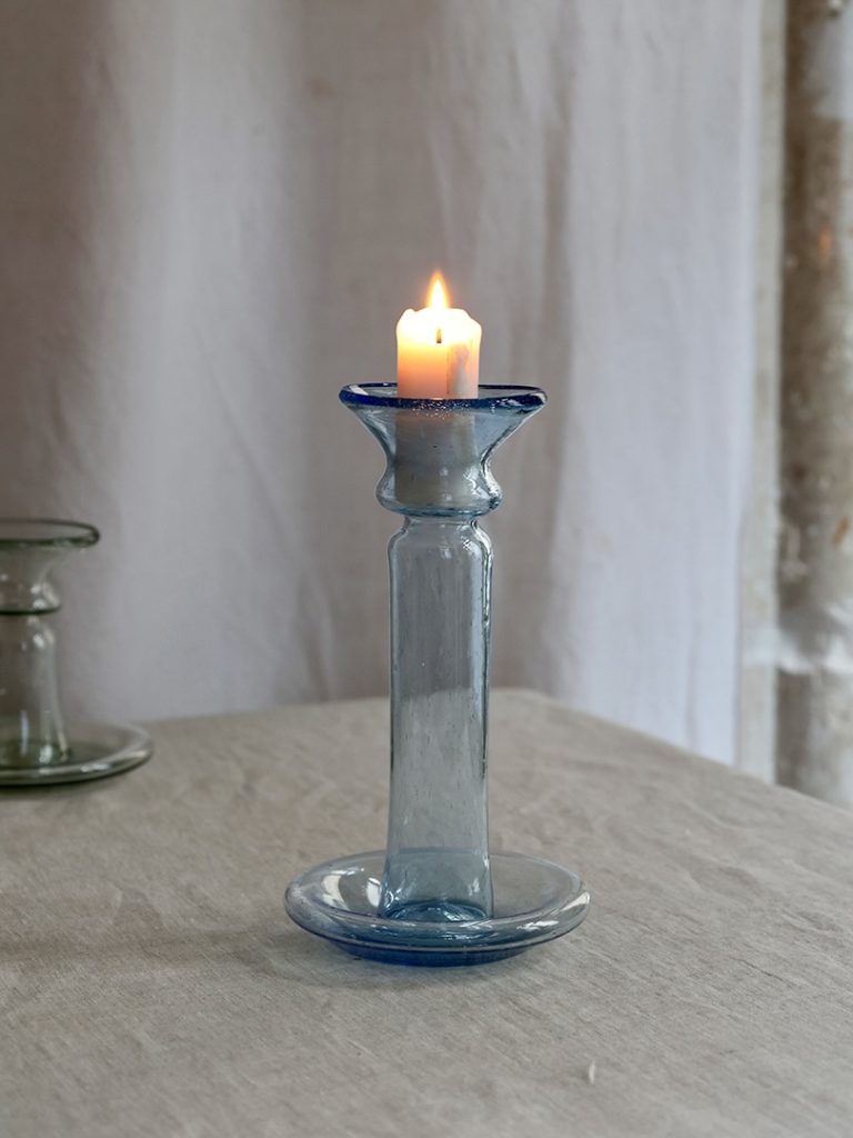 la-soufflerie-porta-candele-light-blue-candles-candle-holders-hand-blown-recycled-glass