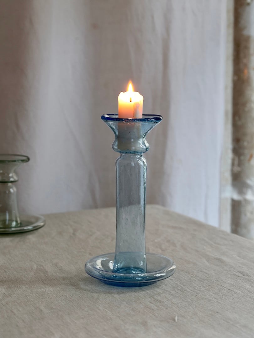 la-soufflerie-porta-candele-light-blue-candles-candle-holders-hand-blown-recycled-glass