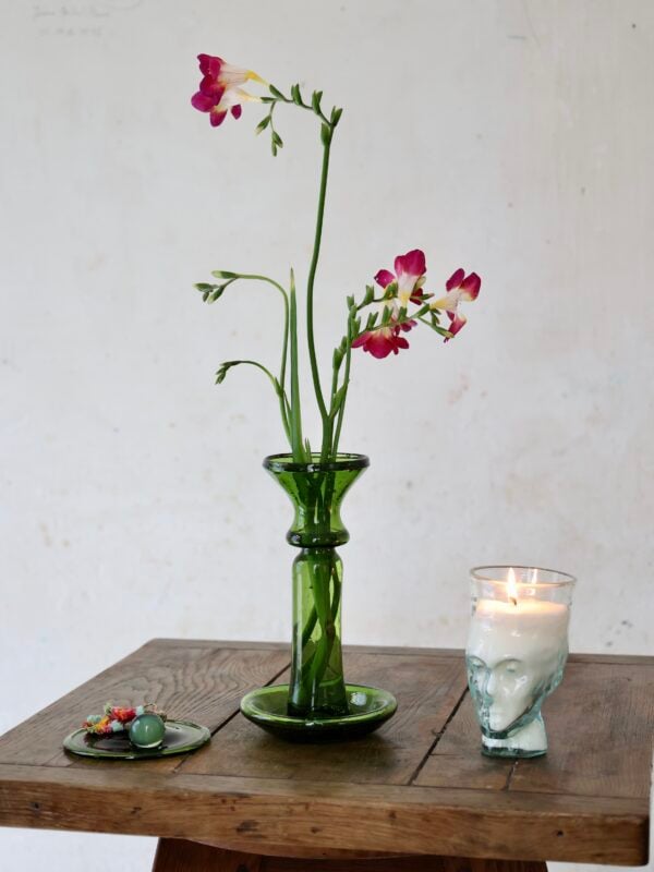 porta-candele-olive-candle-holder-mouth-blown-recycled-glass