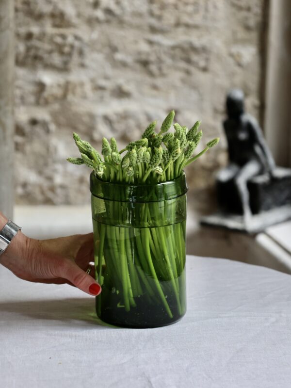 pot-a-cornichon-medium-olive-container-mouth-blown-recycled-glass