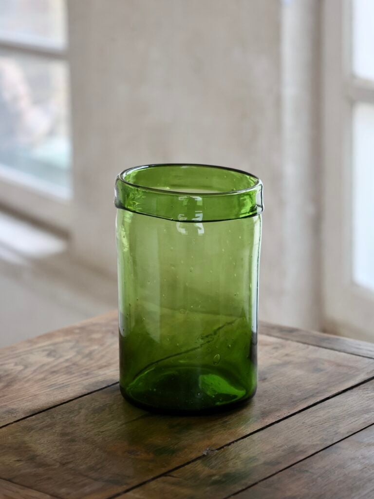pot-a-cornichon-medium-olive-container-mouth-blown-recycled-glass