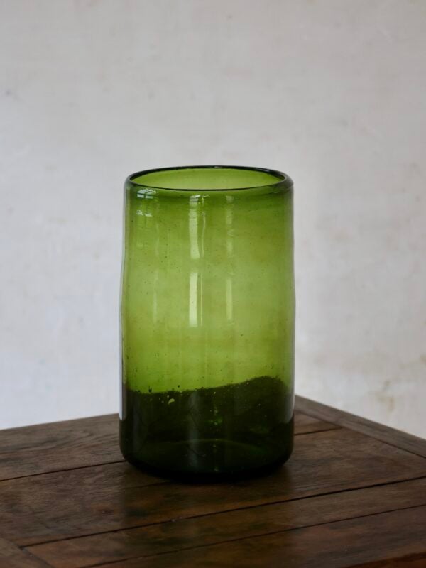 vase-droit-olive-hurricane-vase-mouth-blown-recycled-glass