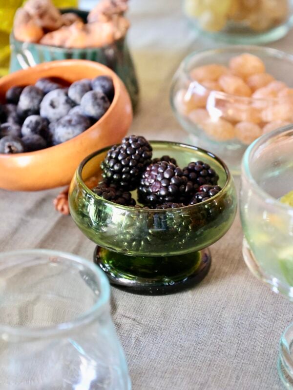 Handmade recycled glass bowl