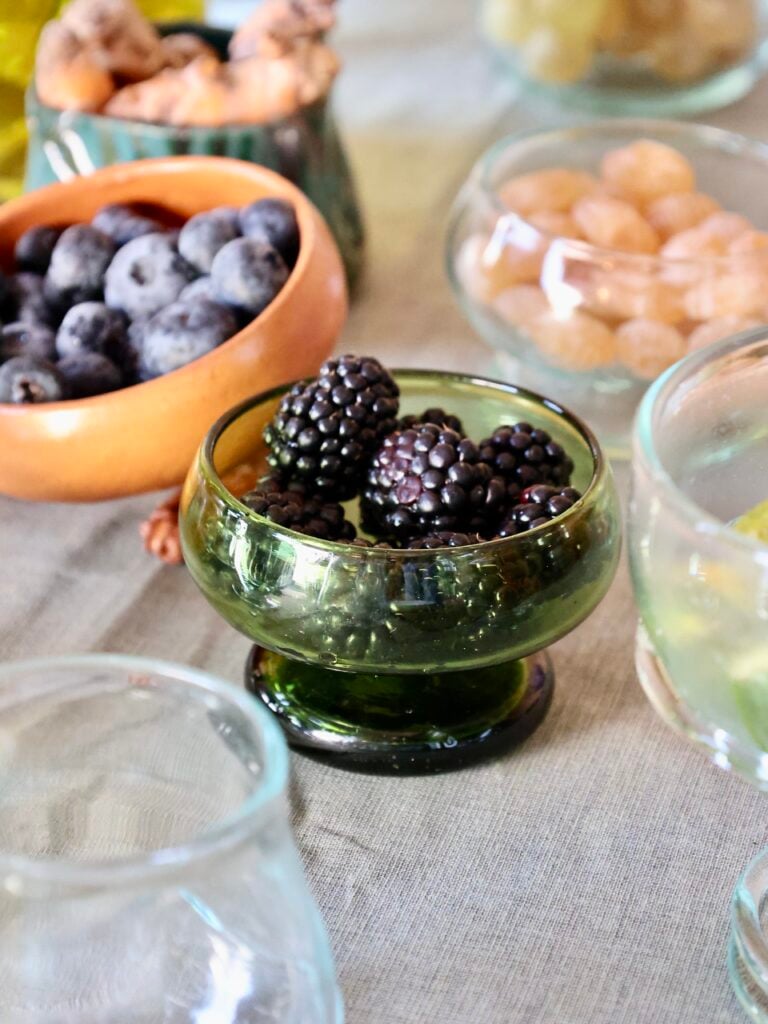 Handmade recycled glass bowl