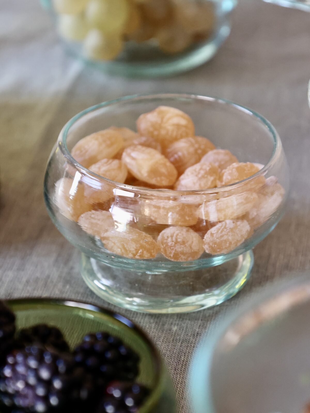 Handmade recycled glass stemmed glass