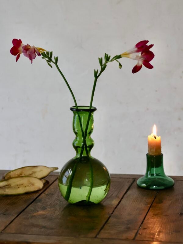 laveno-montebello-olive-bud-vase-mouth-blown-recycled-glass
