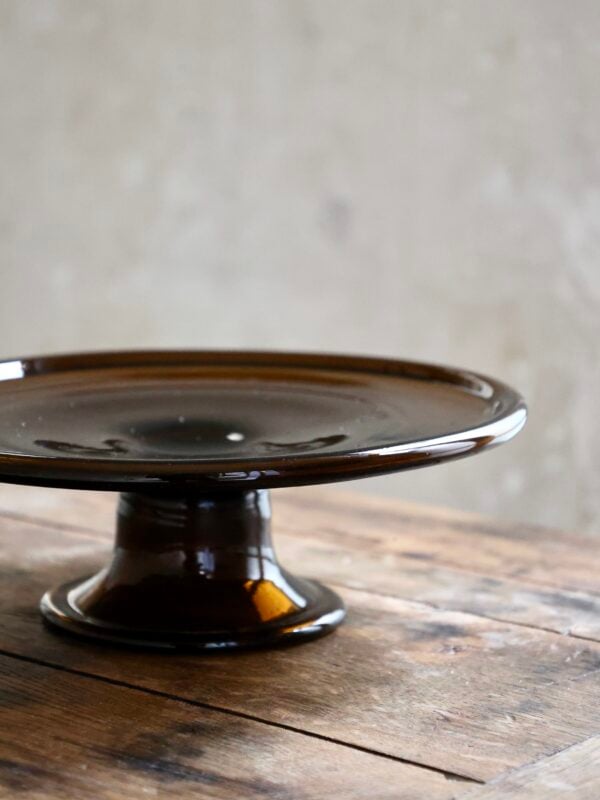 Handmade cake stand using recycled glass
