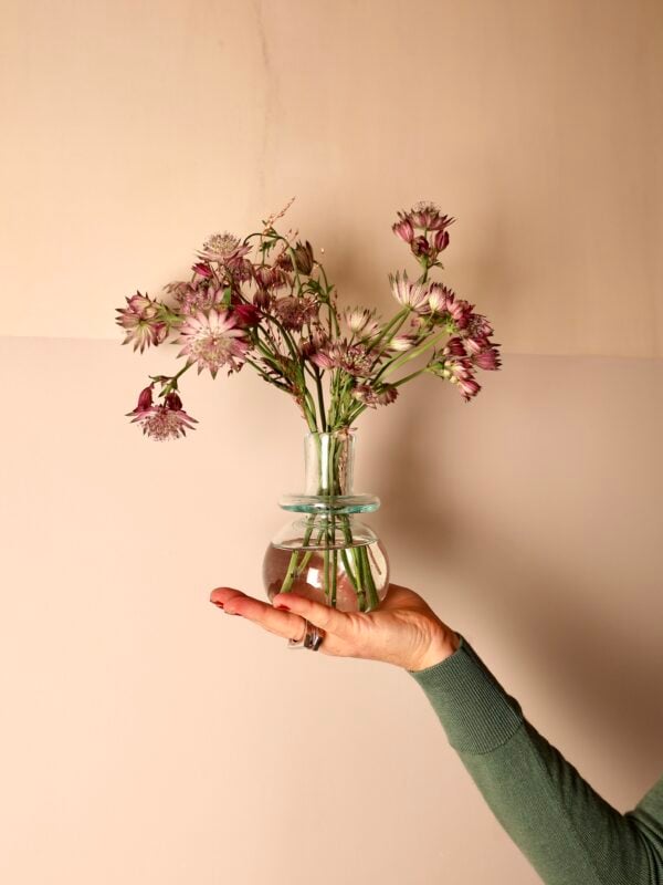 Handmade recycled glass vase