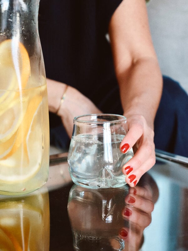 Handmade drinking glass recycled glass