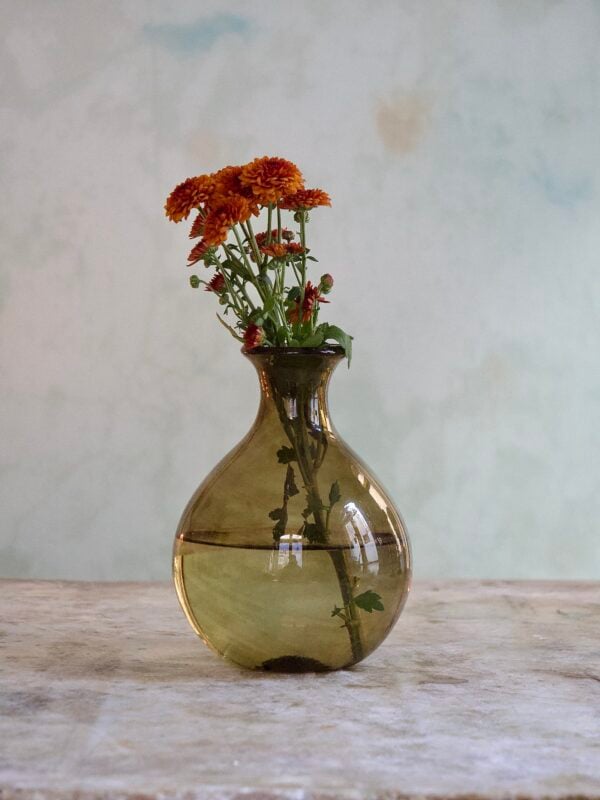 Handmade drinking carafe recycled glass