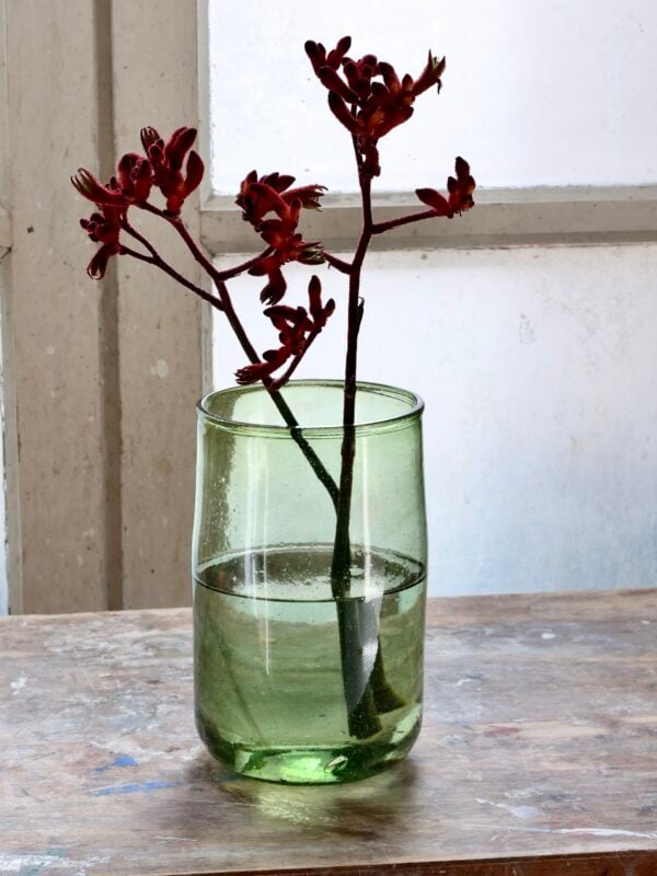 la-soufflerie-vase-droit-vert-fumé-vases-hurricane-vases-at-home-mouth-blown-recycled-glass