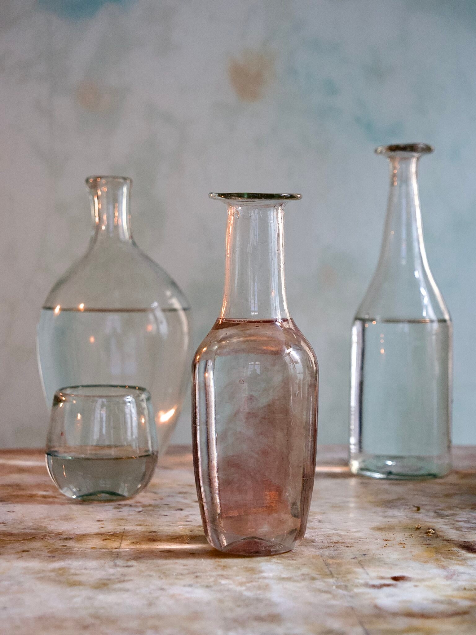 Boule 8cm Vert Strié La Soufflerie Mouthblown recycled glass