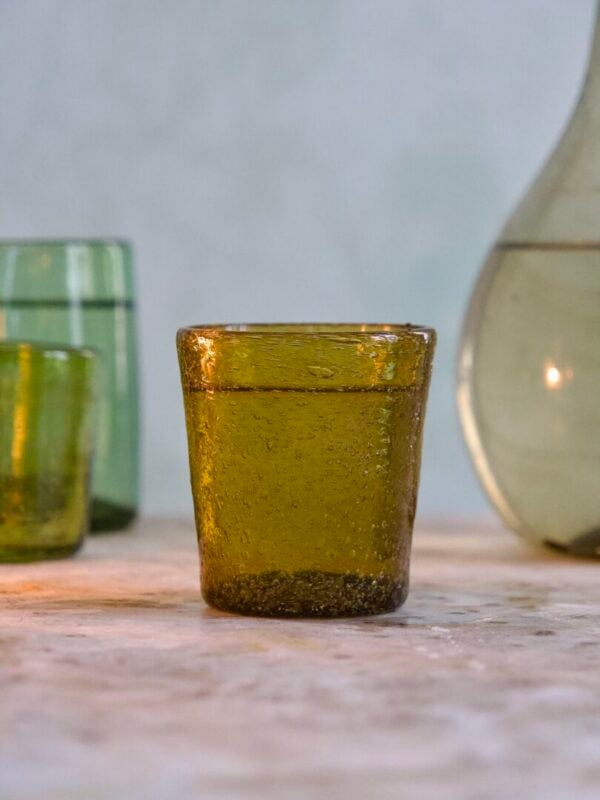 la-soufflerie-lyonnais-quinquet-honey-bubble-drinkware-tumblers-water-glases-mouth-blown-recycled-glass