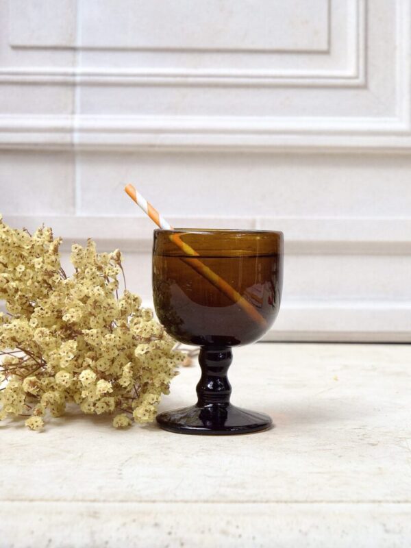 Red Wine Glass Dark Brown