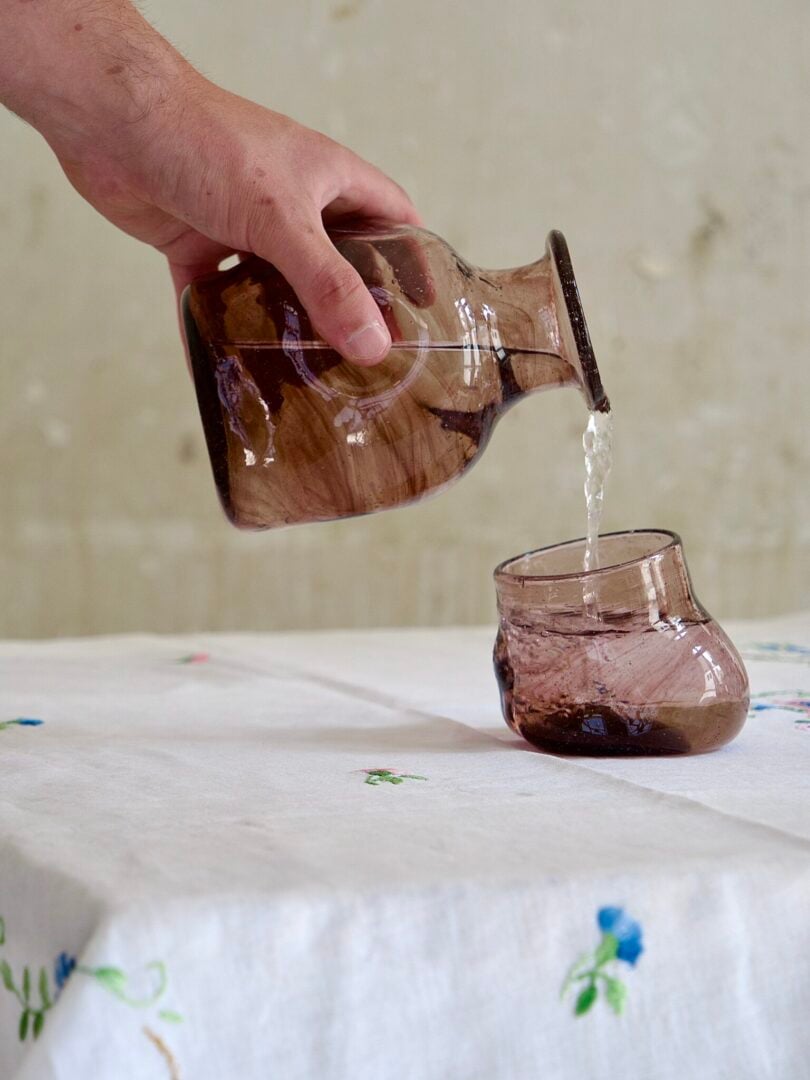 la-soufflerie-rock-glass-framboise-drinkware-tumbler-water-glass-mouth-blown-recycled-glass