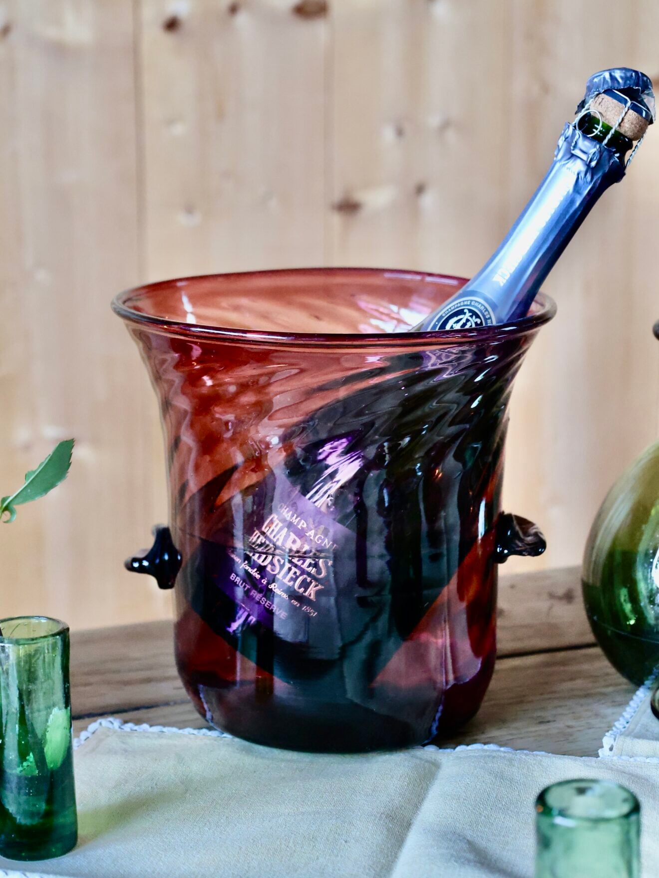 Seau à Champagne en Verre Design - La cave
