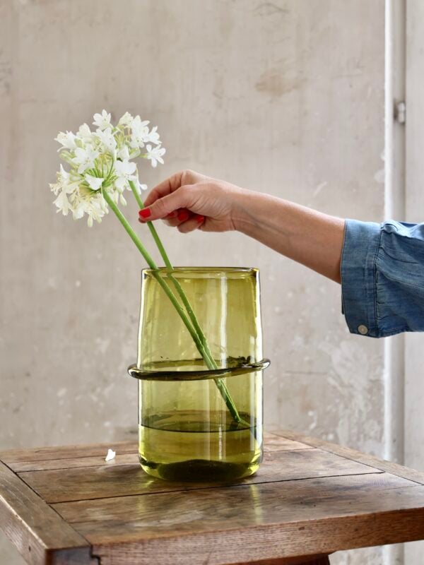 la-soufflerie-vase-taka-miel-mouth-blown-recycled-glass
