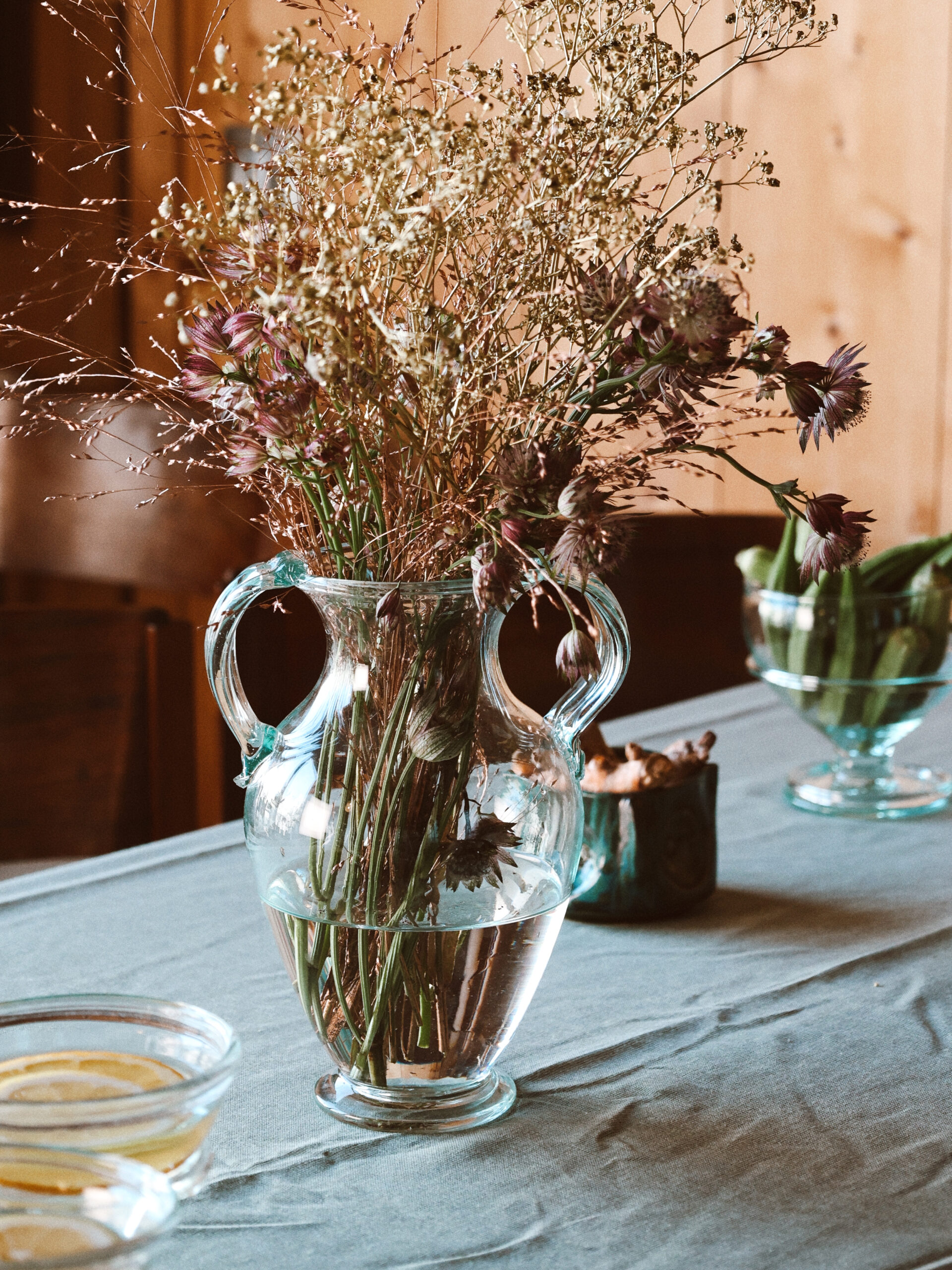 La Soufflerie ガラス花瓶 Fleur - La Soufflerie - Handmade recycled glassware