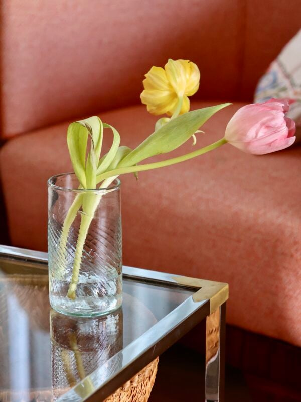 Handmade drinking glass recycled glass