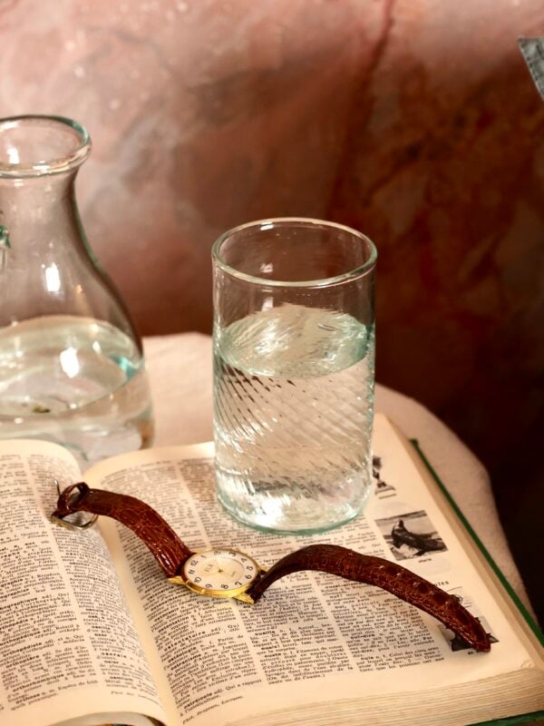 Handmade tumbler using recycled glass