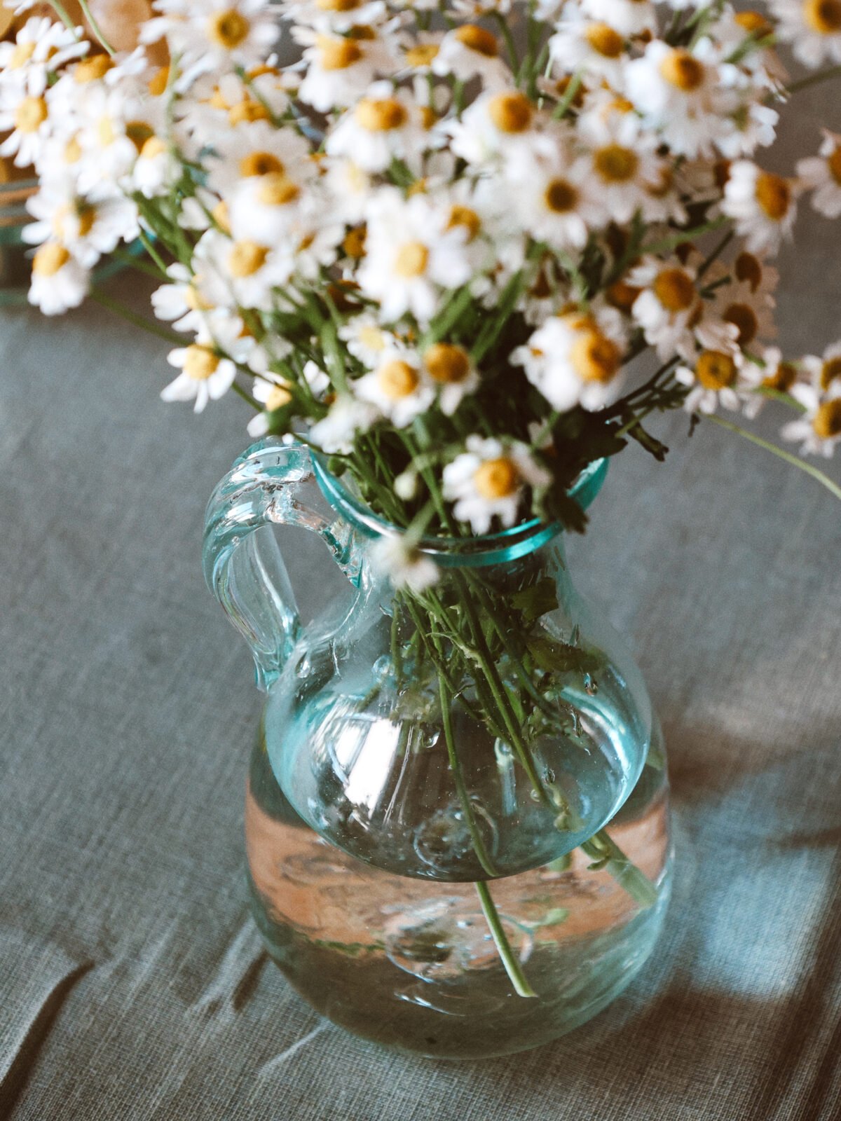 Handmade glass carafe